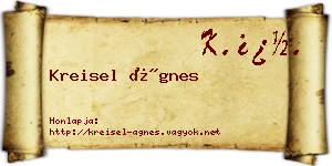 Kreisel Ágnes névjegykártya