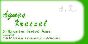 agnes kreisel business card